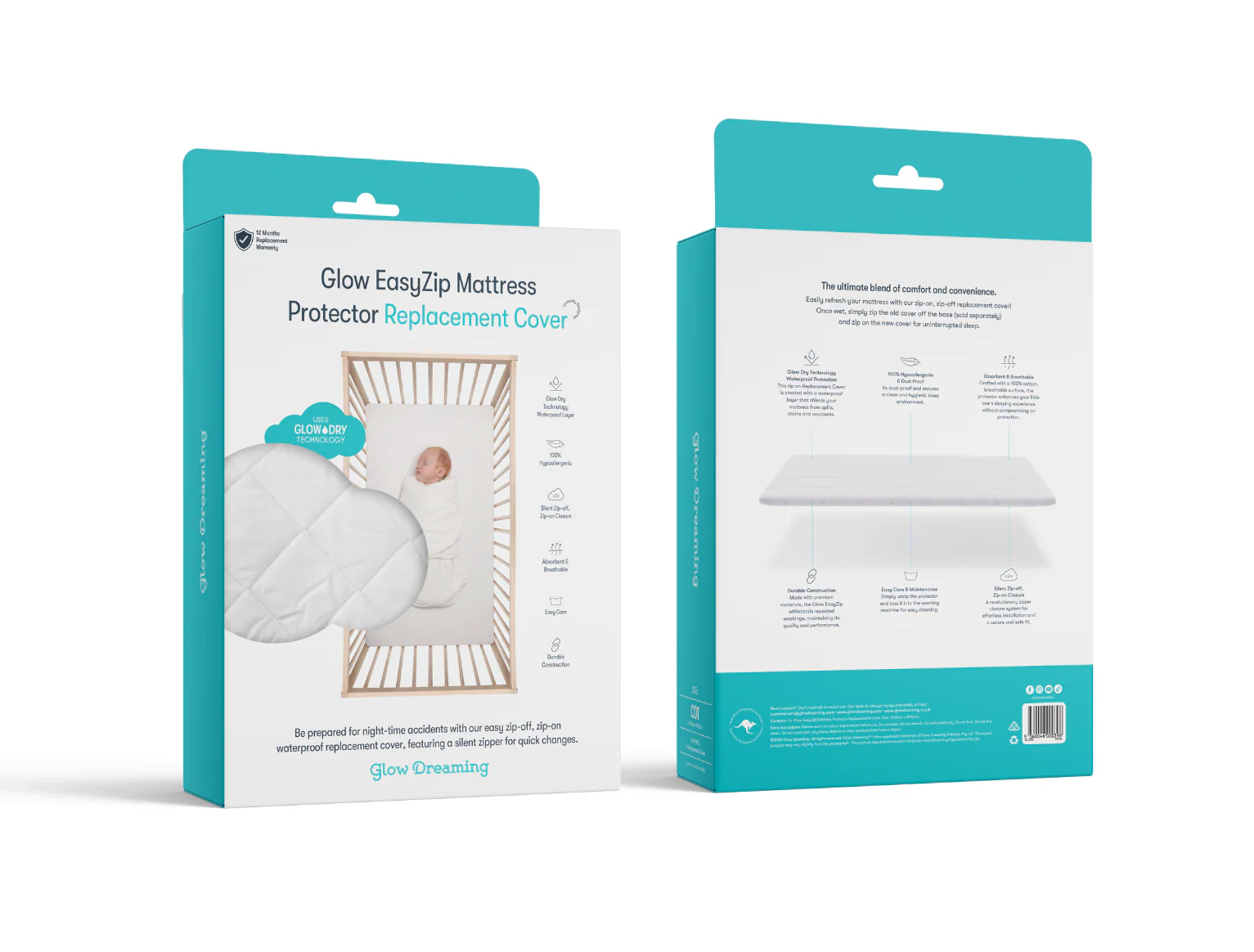 Glow EasyZip Mattress Protector Replacement Cover - Image 4